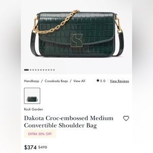 Kate Spade Dakota Croc-Embossed medium Rock Garden